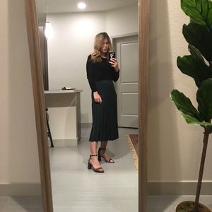Emerald Sweater Midi Skirt